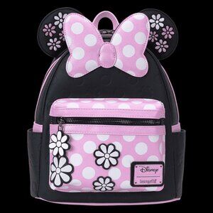 Minnie Mouse Floral Rock The Dots Mini Backpack NWT